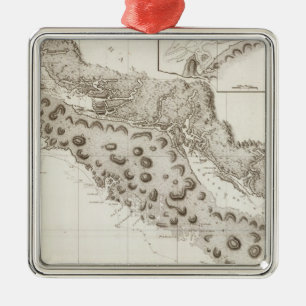 Oregon Washington British Columbia Metal Ornament