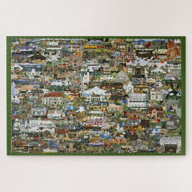 Oregon & Washington Collage Jigsaw Puzzle (Horizontal)