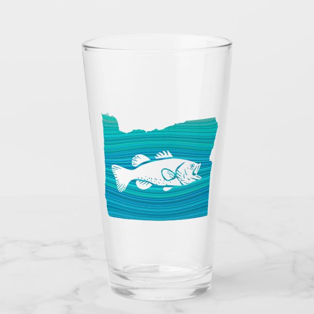 Oregon Wave Fishing Glass (Front)