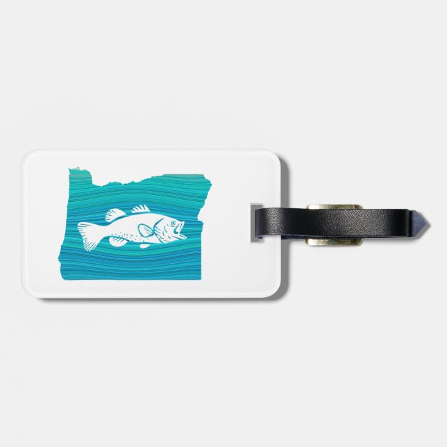 Oregon Wave Fishing Luggage Tag (Back Horizontal)