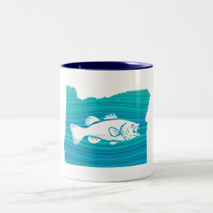 Oregon Wave Fishing Two-Tone Coffee Mug