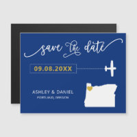 Oregon Wedding Save the Date Card, Map