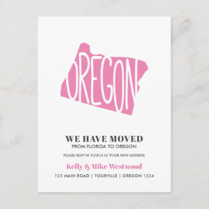 OREGON We've moved New address New Home Postcard