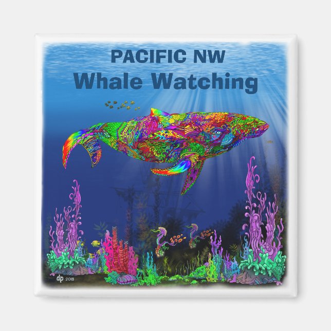 oregon whale magnet (Front)