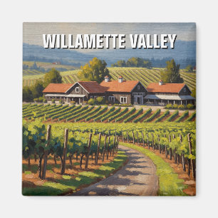 Oregon Willamette Valley Travel Magnet