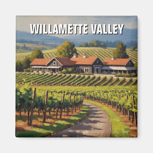 Oregon Willamette Valley Travel Magnet (Front)