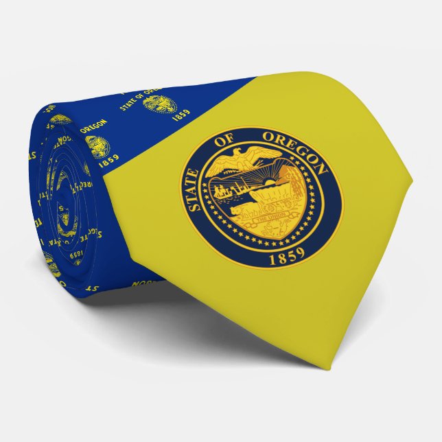 Oregonian Flag & Seal, Flag of Oregon Tie (Rolled)