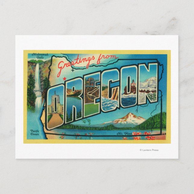 OregonLarge Letter Scenes 2 Postcard (Front)