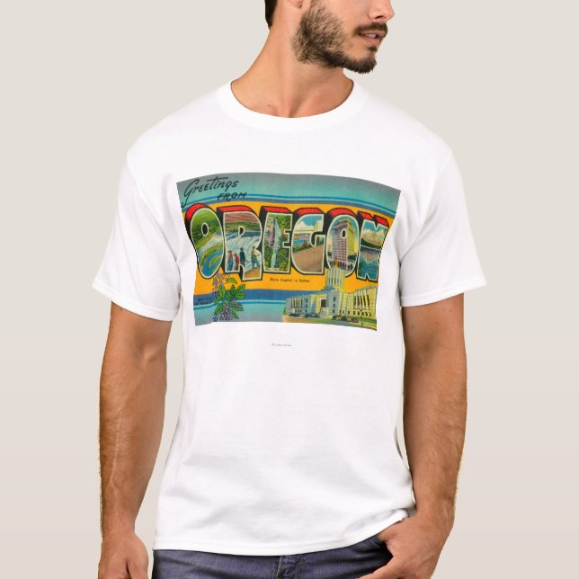 OregonLarge Letter Scenes 3 T-Shirt (Front)