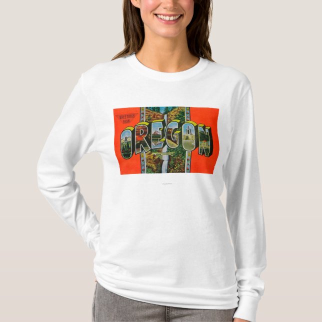 OregonLarge Letter Scenes T-Shirt (Front)