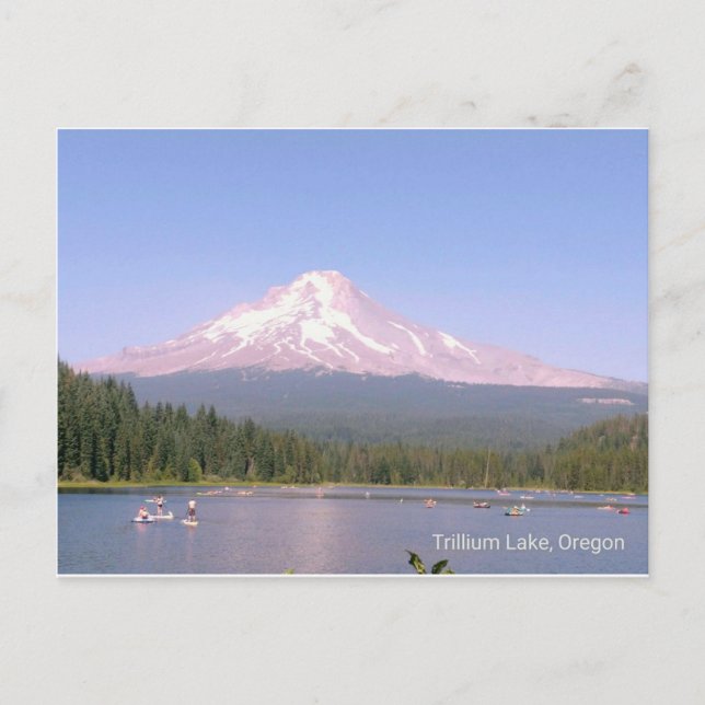 Oregon's beautiful Trillium Lake Postcard (Front)