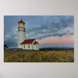 Oregon's oldest lighthouse at Cape Blanco State Poster