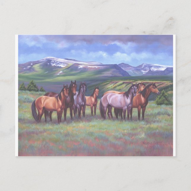 Oregon's Wild Horses Postcard (Front)