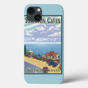 OregonSea Lion Caves Vintage Travel Poster iPhone 13 Case