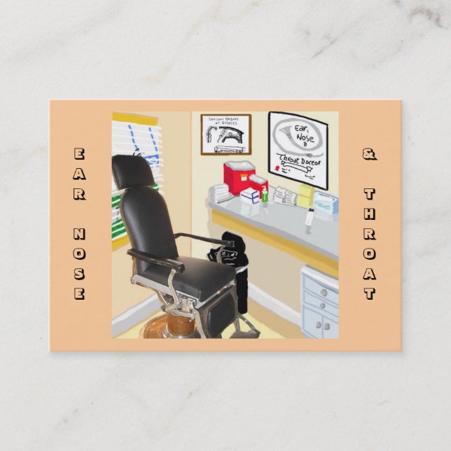 Oreille, Nez et Throat Carte de visite du cabinet  (Devant)