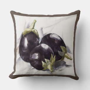 oreiller à grand jeton avec aubergines