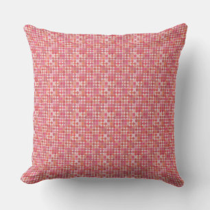 Oreiller à jet à motif rose tendance