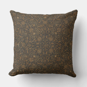 Oreiller à jet Brown et noir complexe