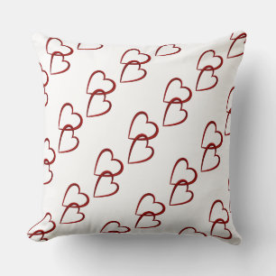 Oreiller à jet de coton de qualité A 20x20/Coeurs
