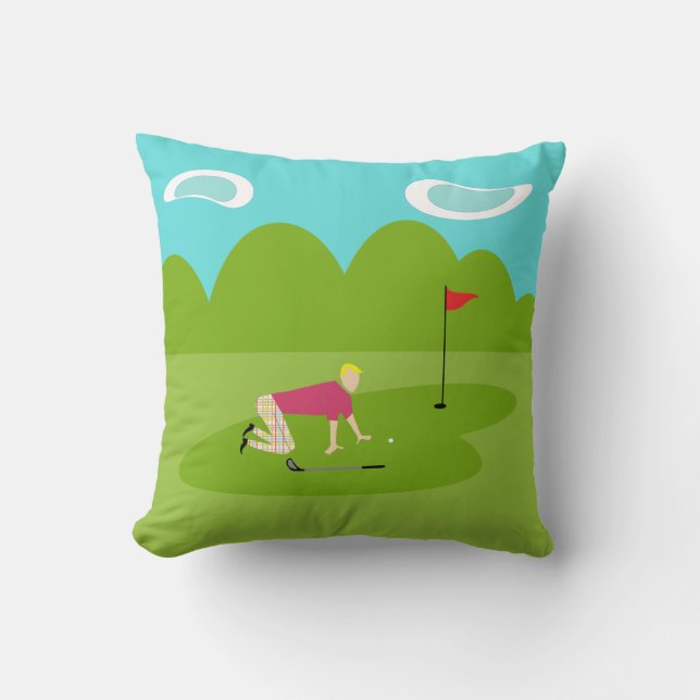 Oreiller à jet de Golfer (Recto)
