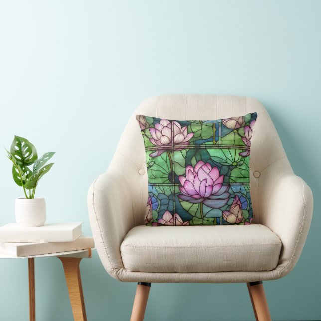 Oreiller à jet de lotus de verre tendu (Chaise)