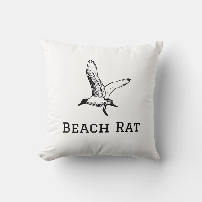Oreiller à jet de rat de plage - Amusant thème de  (Recto)