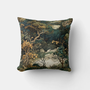 Oreiller à jet de tapisserie de la nature