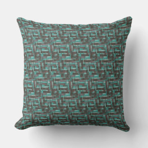Oreiller à jet Motif Aqua Mahogany