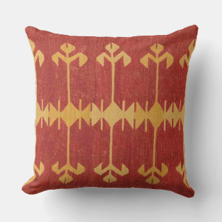 Oreiller à lancer à l'accent Ikat tribal