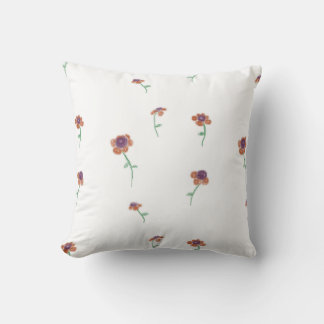Oreiller à lancer à motifs floraux