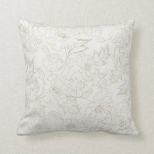 Oreiller à lancer à motifs floraux