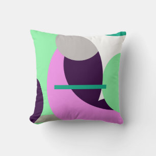 Oreiller à lancer Abstrait à coussin bleu violet