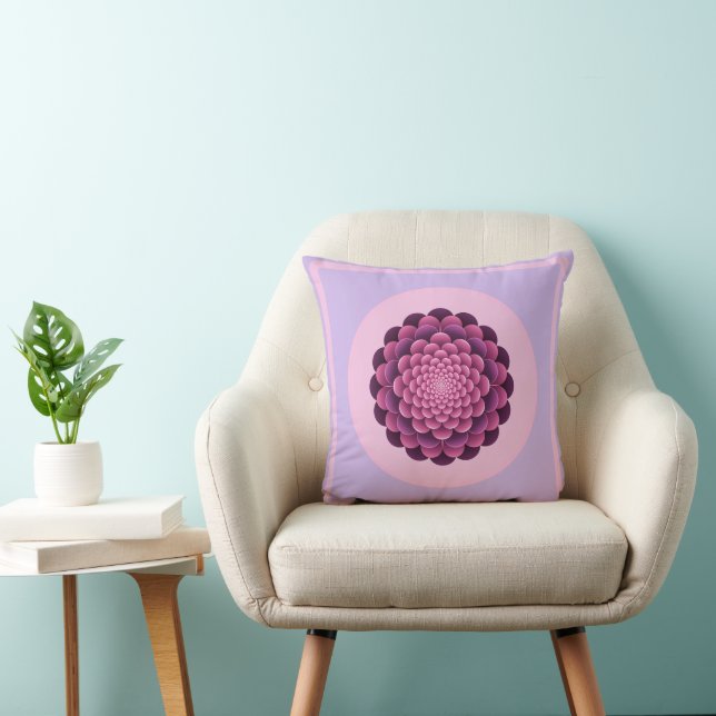 Oreiller à lancer Abstrait Floral-Moderne Mandala (Chaise)