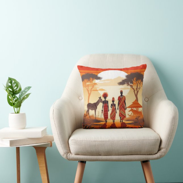 Oreiller à lancer africain (Chaise)