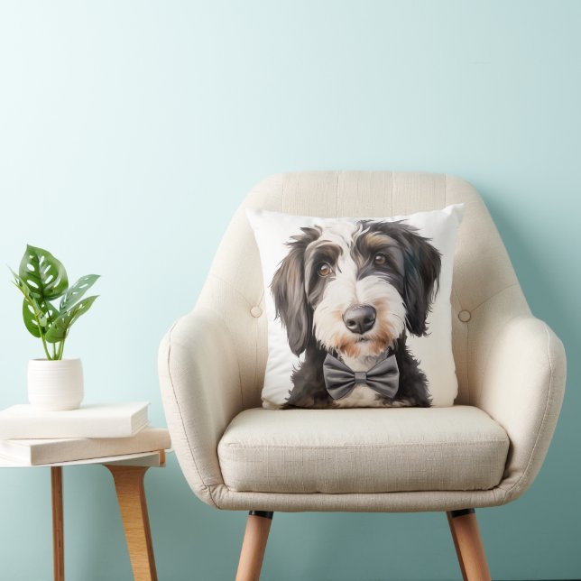 Oreiller à lancer Aussiedoodle (Chaise)