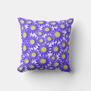 Oreiller à lancer bleu et jaune