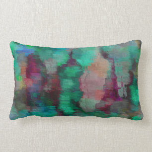 Oreiller à lancer bleu vert et violet