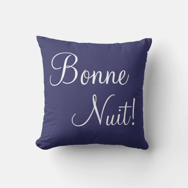 Oreiller à lancer Bonne Nuit (Recto)