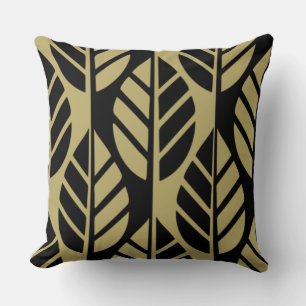 Oreiller à lancer Brown et noir moderne pour Motif
