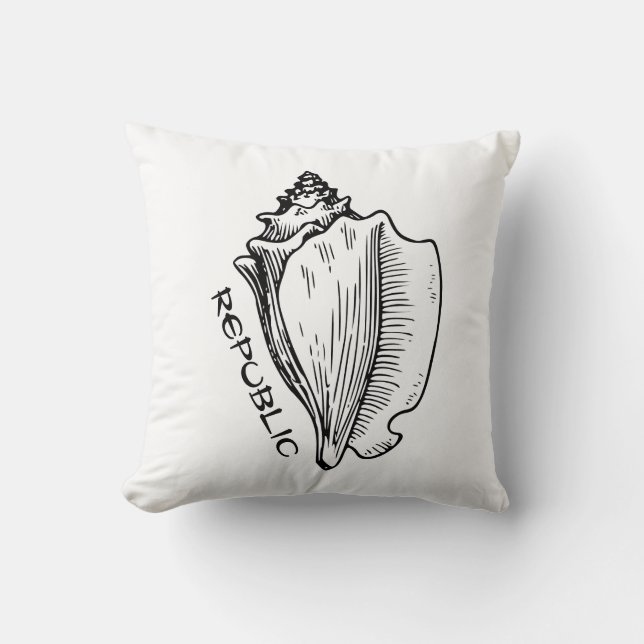 Oreiller à lancer Conch Republic (Recto)