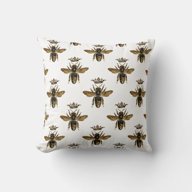Oreiller à lancer d'abeille royale de miel (Recto)