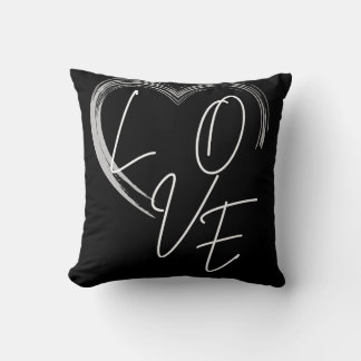 Oreiller à lancer d'amour noir