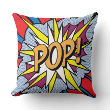 Oreiller à lancer d'art pop