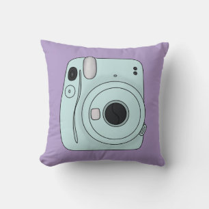 Oreiller à lancer de caméra rétro - Amusant violet