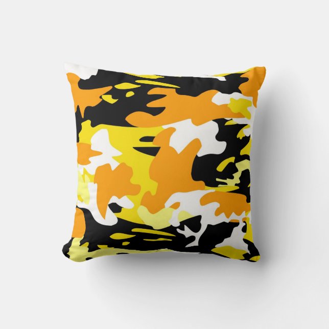Oreiller à lancer de camo orange (Recto)