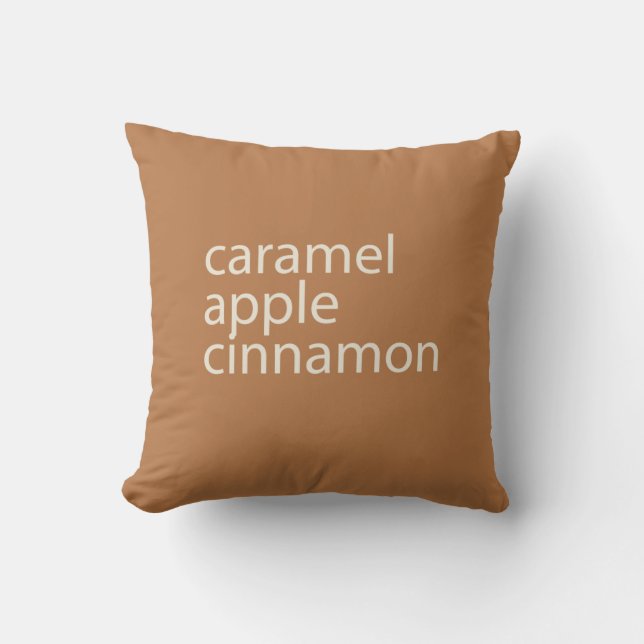 Oreiller à lancer de cannelle de pomme de caramel  (Recto)