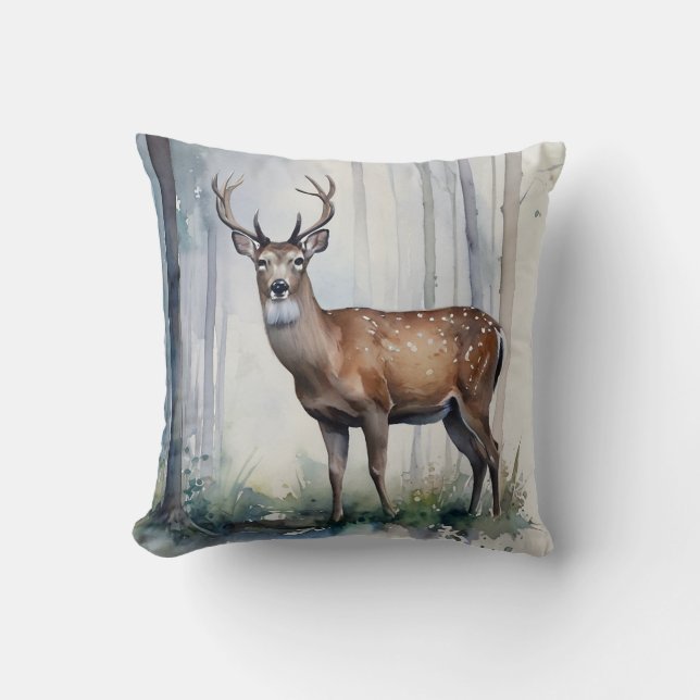 Oreiller à lancer de cerfs de forêt (Recto)