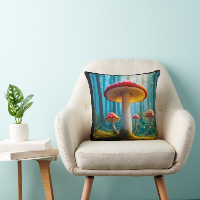 Oreiller à lancer de champignon (Chaise)
