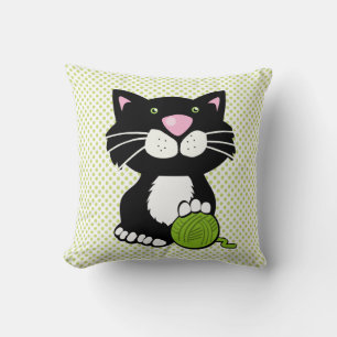 Oreiller à lancer de chat Tuxedo