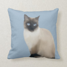 Oreiller à lancer de chats de Siamese